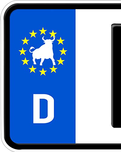 HR-WERBEDESIGN 2X STIER Bullen Spanien Auto Aufkleber Nummernschild Kennzeichen von HR-WERBEDESIGN