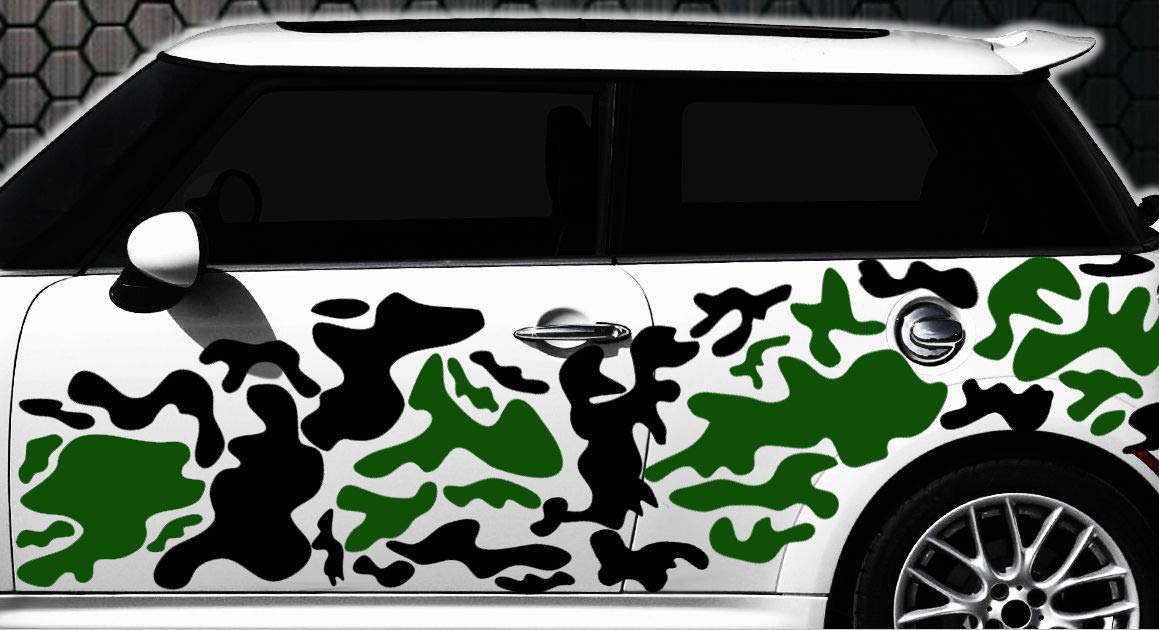 HR-WERBEDESIGN Camouflage Pixel Cyber XXL Set Auto Aufkleber Sticker Tuning Stylin Wandtattoo s von GTTCCG