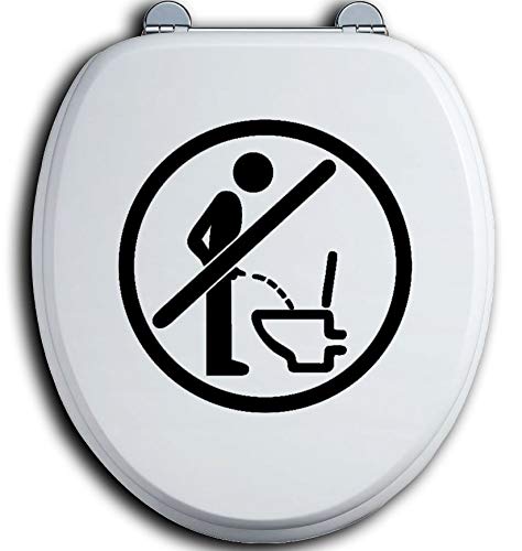 HR-WERBEDESIGN Im Sitzen pinkeln WC Deckel Toilettendeckel Bad Klo Aufkleber Sticker urinieren von HR-WERBEDESIGN