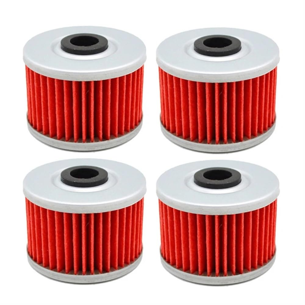 Kompatibel mit DRZ110 450 FSE400 450 510 HS450 500 500. Erhältlich in 1 2 4 6 Stück Ölfilter.(4Pcs-Red) von HREZMJ