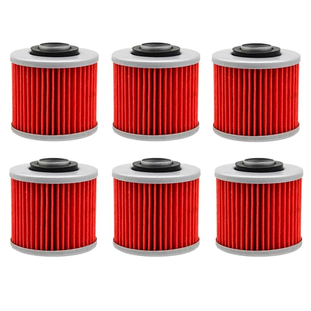 Kompatibel mit XTZ750 XTZ 750 SUPER TENERE 750 1989-1997 SR250 SR 250 1979-1991 XV250 XV 250 1988-1995 Motorrad-Ölfilter(6 Pieces) von HREZMJ