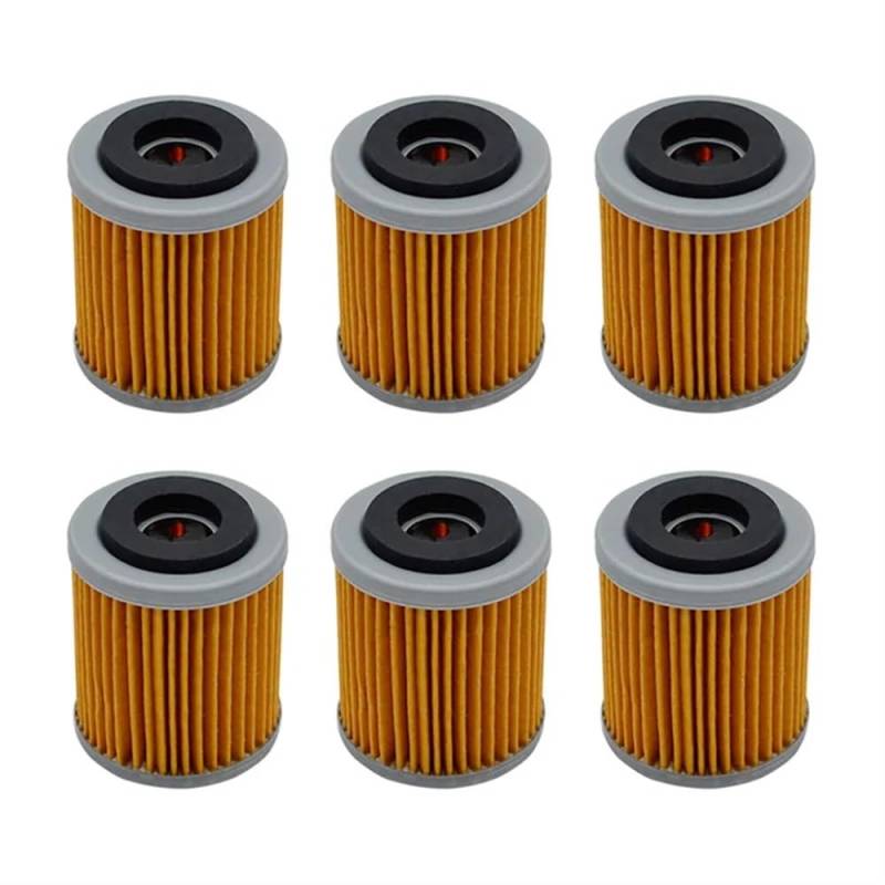 Kompatibel mit YFM350R YFM350X YFM400 350 350 2008-2013 1987-2004 6-teiliger Ölfilter(6pcs) von HREZMJ