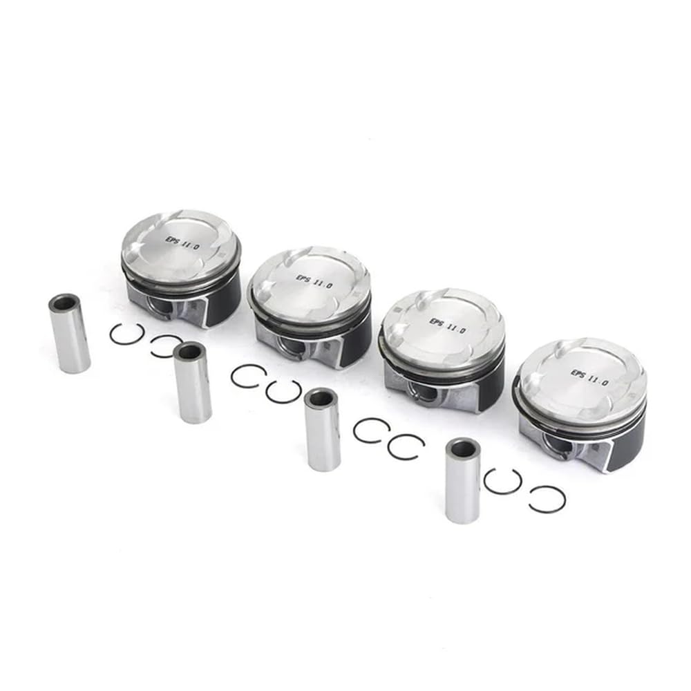 4-teiliges Auto-Kolbenring-Set 11:1 CR B48 2.0T, kompatibel mit 120i 320i 420i 520i X1 X2 X3 X4 F30 F56 G20 G30 Modell 11259468870 von HRNJX