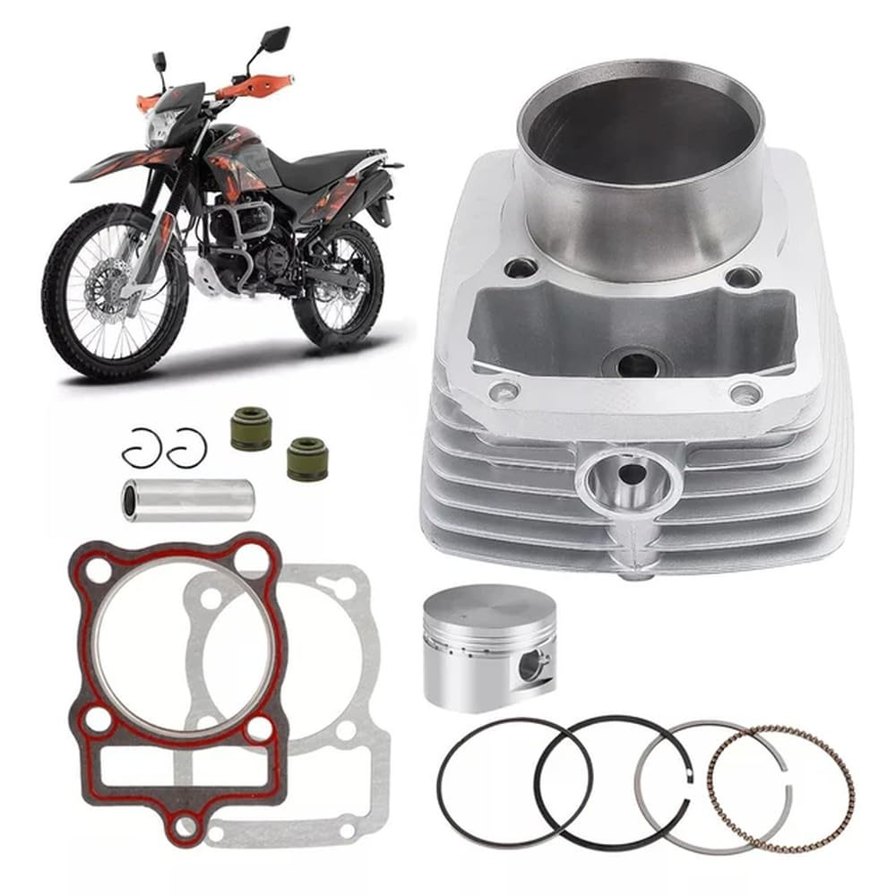 67mm Zylinder Kit Set Kompatibel mit Italika DM250 250cc Motorrad Motor Zubehör Teile von HRNJX