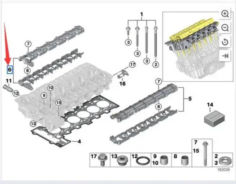 Auslassnockenwellenlagerleiste kompatibel mit 740Li 535i 335i 135i Z4 kompatibel mit 11127531224 11127566732 von HRNJX