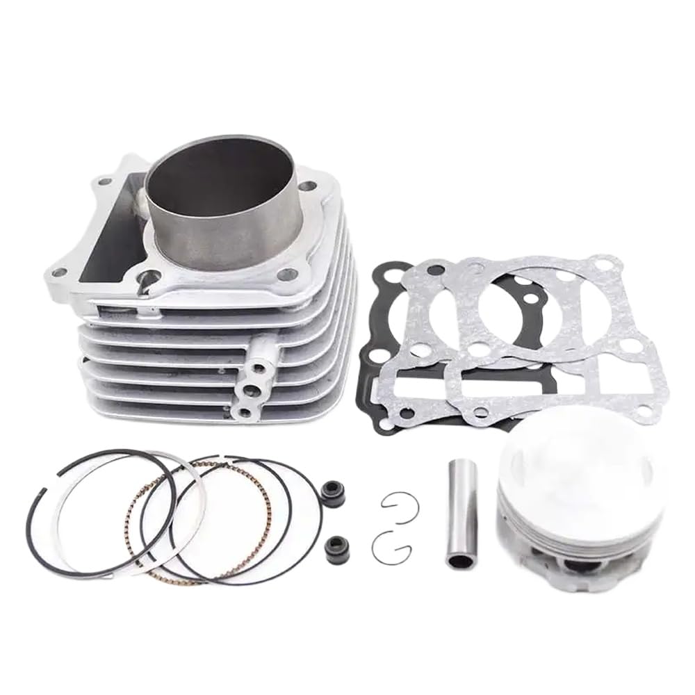 Big Bore Motorrad-Zylinder-Set, 165 cc, 65,5 mm, kompatibel mit GN125 GS125 EN125 EN125HU Motor K157FMI(Silver cylinder) von HRNJX