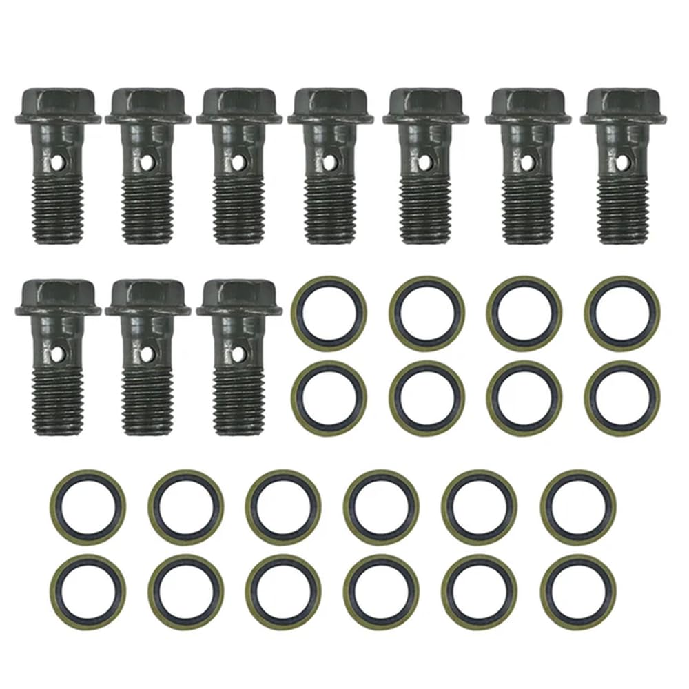 M10x1,25mm M10x1mm Motorrad Bremssattel Hohlschraube Ölablass Hohlschraube Kompatibel mit Bremsschlauch Bremssattel Hauptzylinder(M10x22 10Piece) von HRNJX