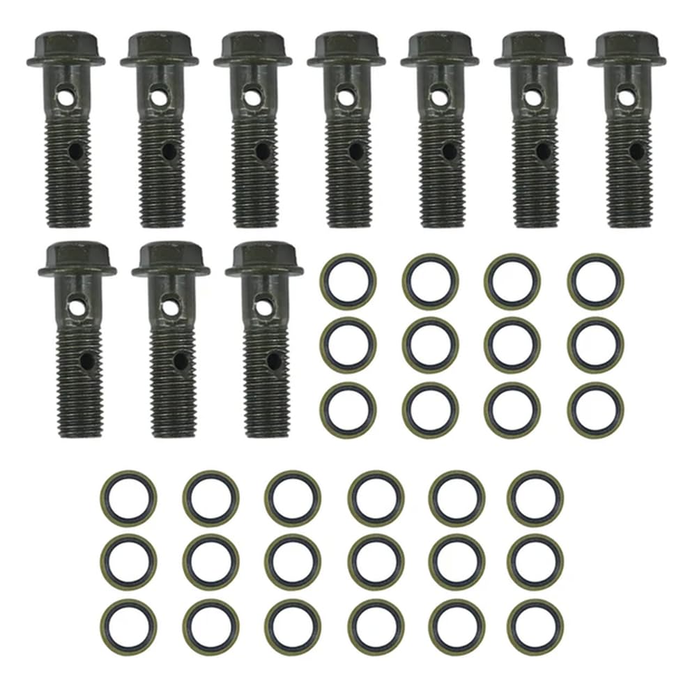 M10x1,25mm M10x1mm Motorrad Bremssattel Hohlschraube Ölablass Hohlschraube Kompatibel mit Bremsschlauch Bremssattel Hauptzylinder(M10x33 10Piece) von HRNJX