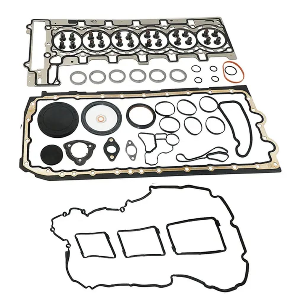 N55 3.0L L6 Turbolader-Überholungsdichtungssatz, kompatibel mit 335i X3 X5 X6 E90 F30 F10 F25 E70 E71 11127599212 11127587804 von HRNJX