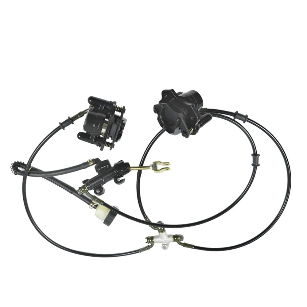 Quad Dirt Bike Bremssattel-Set, Doppelscheiben-Bremssystem hinten links und rechts, kompatibel mit 150 250 cc Quad Gokart ATV von HRNJX