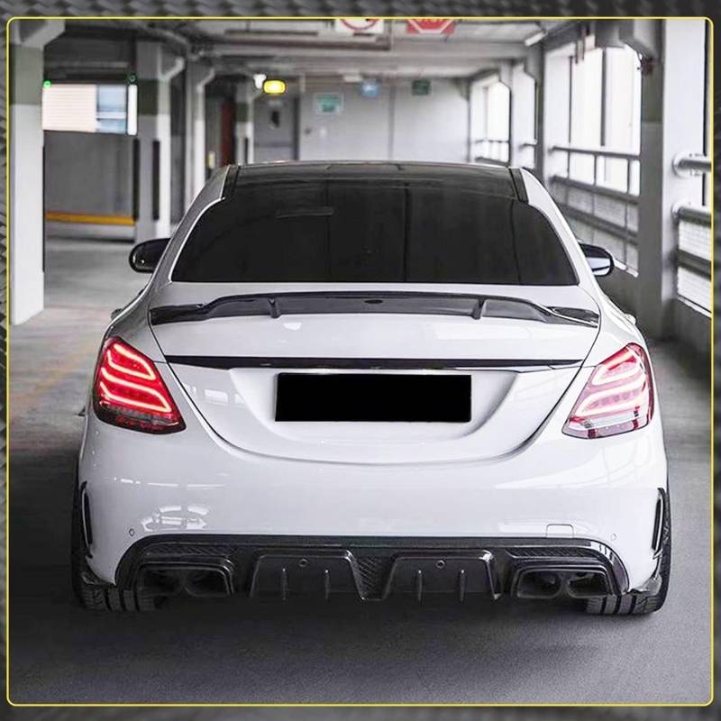 Auto Heckspoiler Heckflügel für Mercedes Benz C300 C400 C63 AMG Sedan 4 Door 2015 2016, Heckspoiler Auto Heckflügel-Dekoration Spoilerflügel, Auto Schwanzflügel Dekoration von HRPOEW