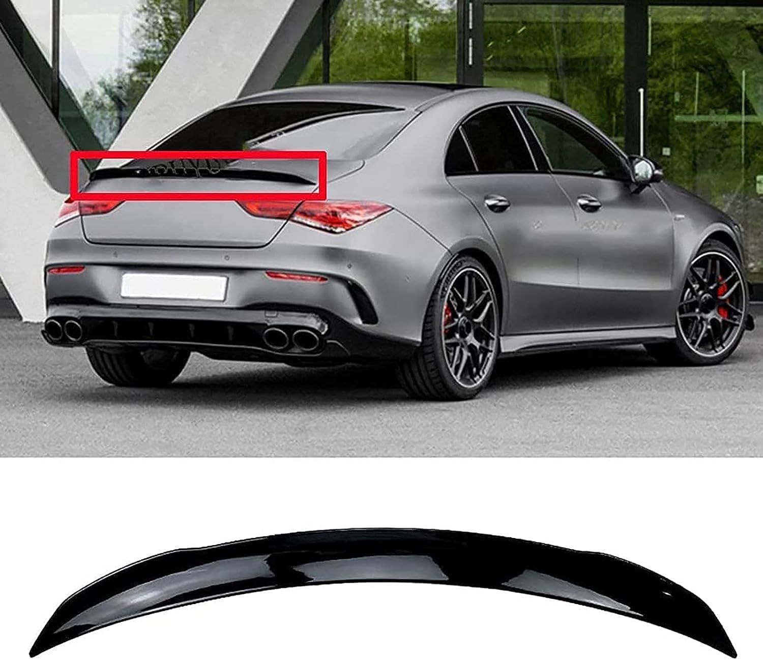 Auto Heckspoiler Heckflügel für Mercedes Benz CLA-Class W118 C118 CLA 180 CLA 200 CLA 260 2020, Heckspoiler Auto Heckflügel-Dekoration Spoilerflügel, Auto Schwanzflügel Dekoration von HRPOEW