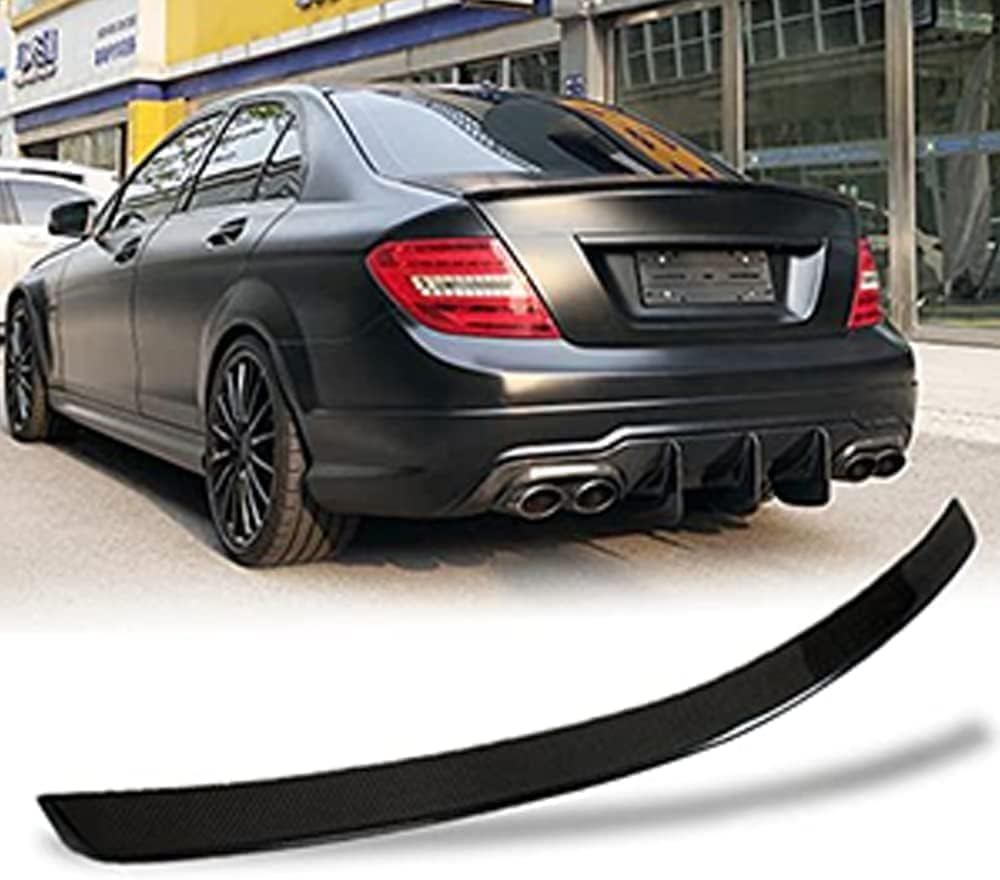 Auto Heckspoiler Heckflügel für Mercedes Benz W204 C204 C-Class C63 AMG C180 4-Door 2008-2014, Heckspoiler Auto Heckflügel-Dekoration Spoilerflügel, Auto Schwanzflügel Dekoration von HRPOEW