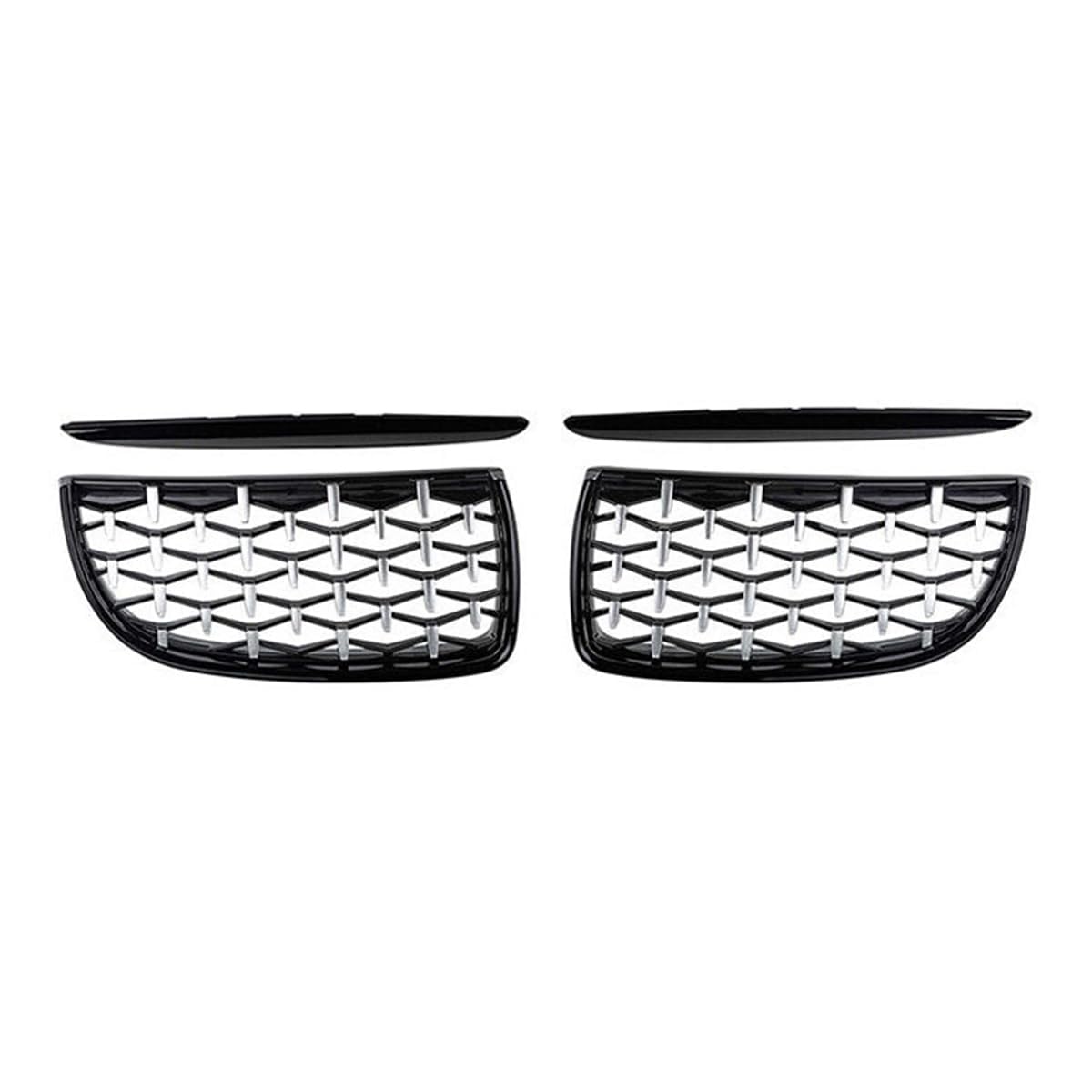 Kühlergrill für BMW 3 Series E90 E91 2006-2008,B Verschleißfest Wetterfest und Langlebig Sport Stil Autoersatzteile Dauerhaft Grill,normal-D von HRPOEW