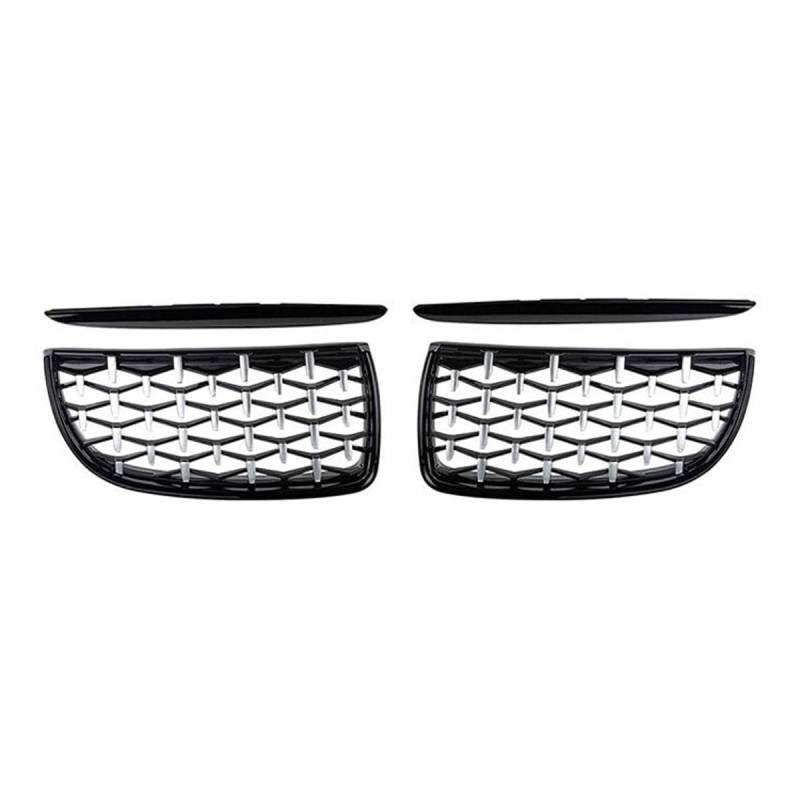 Kühlergrill für BMW 3 Series E90 E91 2006-2008,B Verschleißfest Wetterfest und Langlebig Sport Stil Autoersatzteile Dauerhaft Grill,normal-D von HRPOEW