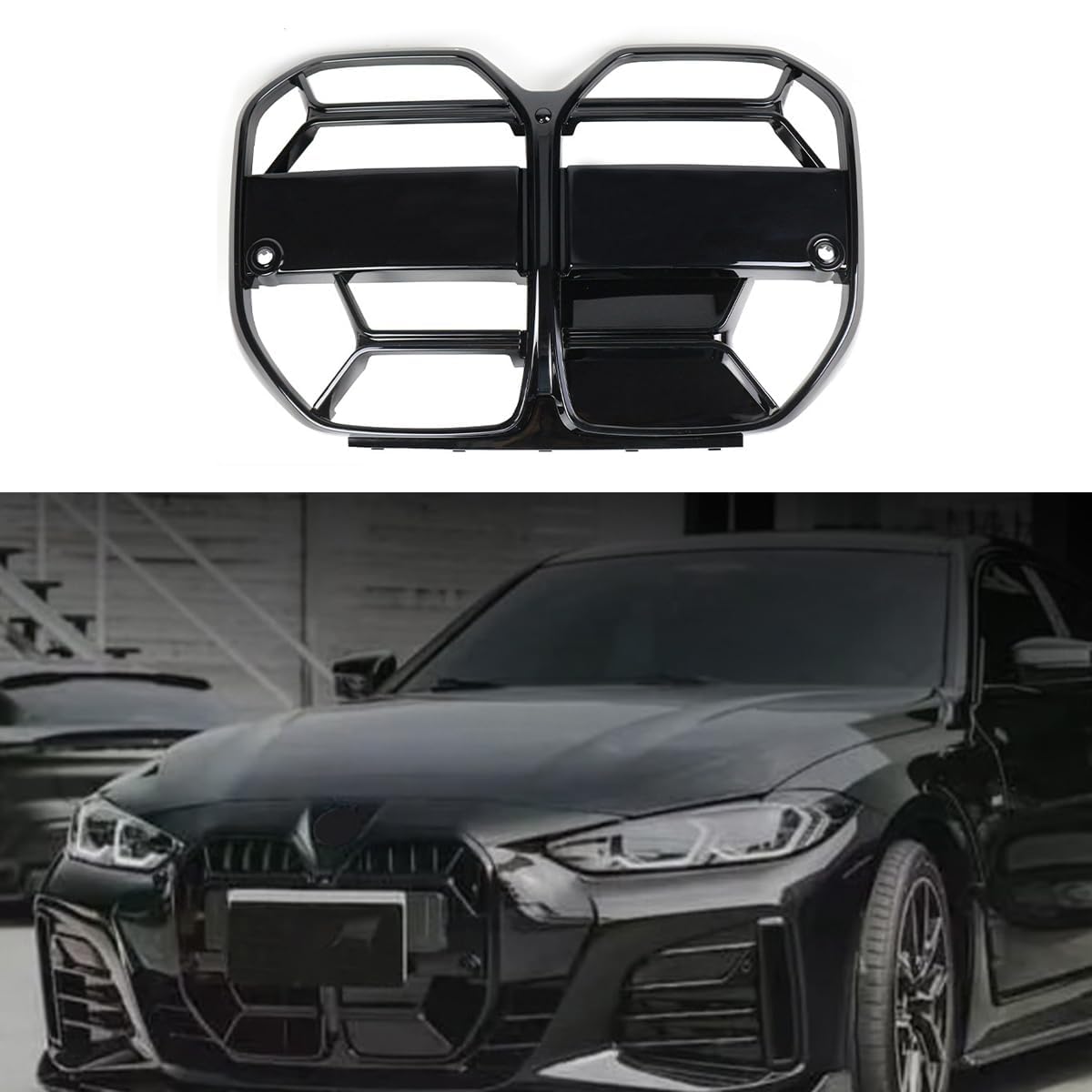 Kühlergrill für BMW 4 Series G26 4-door CS 2021-2023 Verschleißfest Wetterfest und Langlebig Sport Stil Autoersatzteile Dauerhaft Grill von HRPOEW