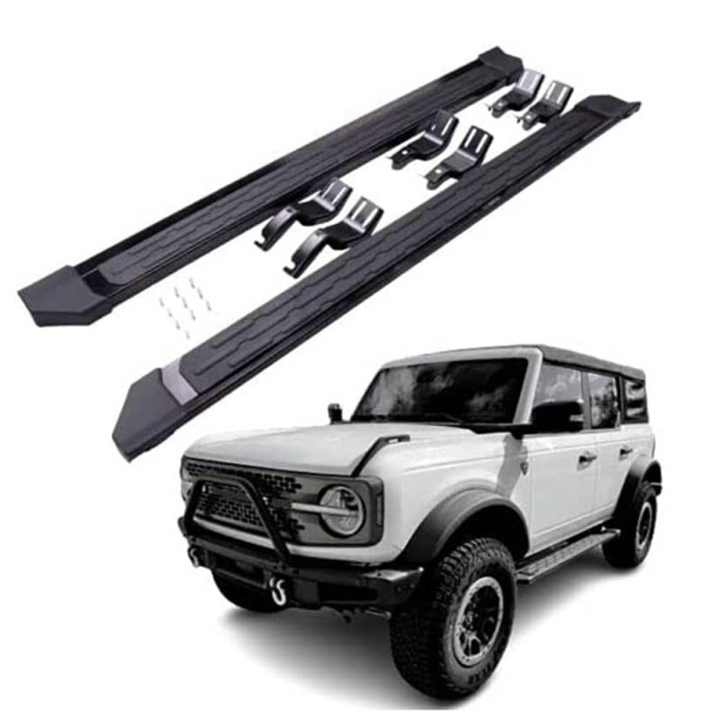 Satz Seitentrittbretter für Ford Bronco 4Door 2021 2022 2023,Schürzen und Diffusor, kompatibel mit Exterieur-Zubehör. von HRPOEW