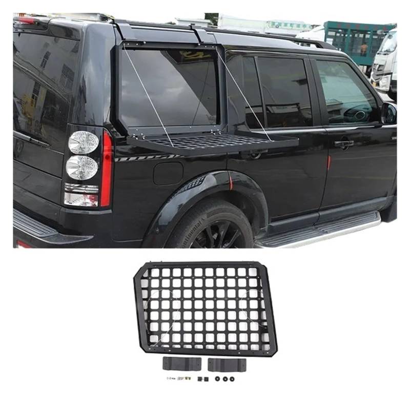 Faltbarer Rahmen Kompatibel for Land Rover Discovery 4 LR4 2010-1016 Auto-Heckscheibenglas-Panzerungsregal-Lagerregale Auto-Außenzubehör(Gloss Black) von HRPPFGFWP