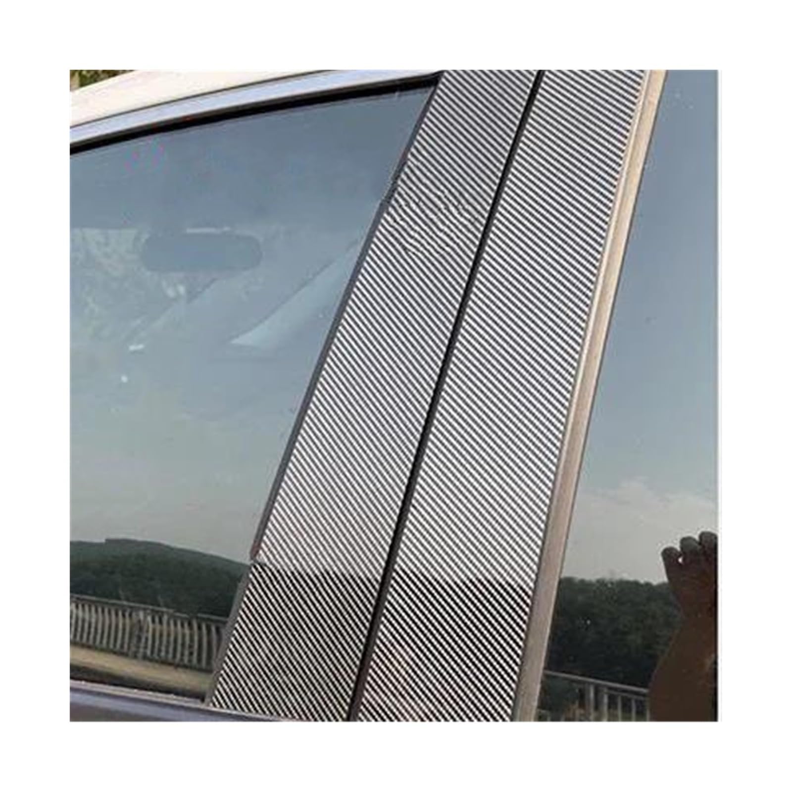 Auto Dichtungsstreifen Für C&hevrolet Für Captiva 2009-2018 6 Stück Säulenpfosten Fensterverkleidung BC Säulenaufkleber Fenster Säulenpfostenaufkleber(Carbon Fiber look) von HRQCTIM