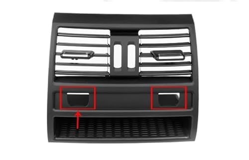 HRTLSS Auto AC Klimaanlage Lüftungsgitter Auto-Hinterteil Frischluft-Klimaanlagen-Entlüftungsauslass Schwarzes Kühlergrill-Panel Für 5er-Serie Für F10 Für F11 2010-2016 von HRTLSS