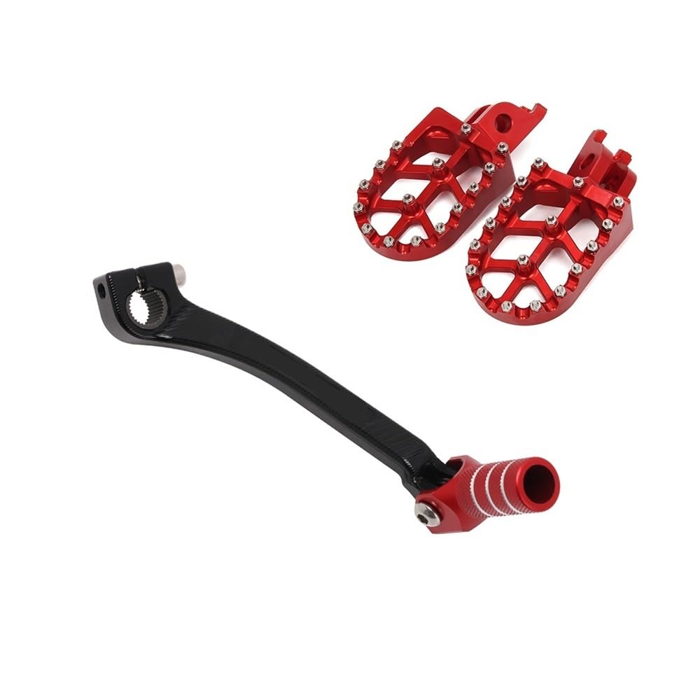 HRTLSS vordere Fußrasten Motorrad CNC Fußrasten Stützen Fußrasten Fußstützen Shifter Schalthebel Pedal Für CRF250R CRF450R CRF250X CRF450X CRF 250R von HRTLSS