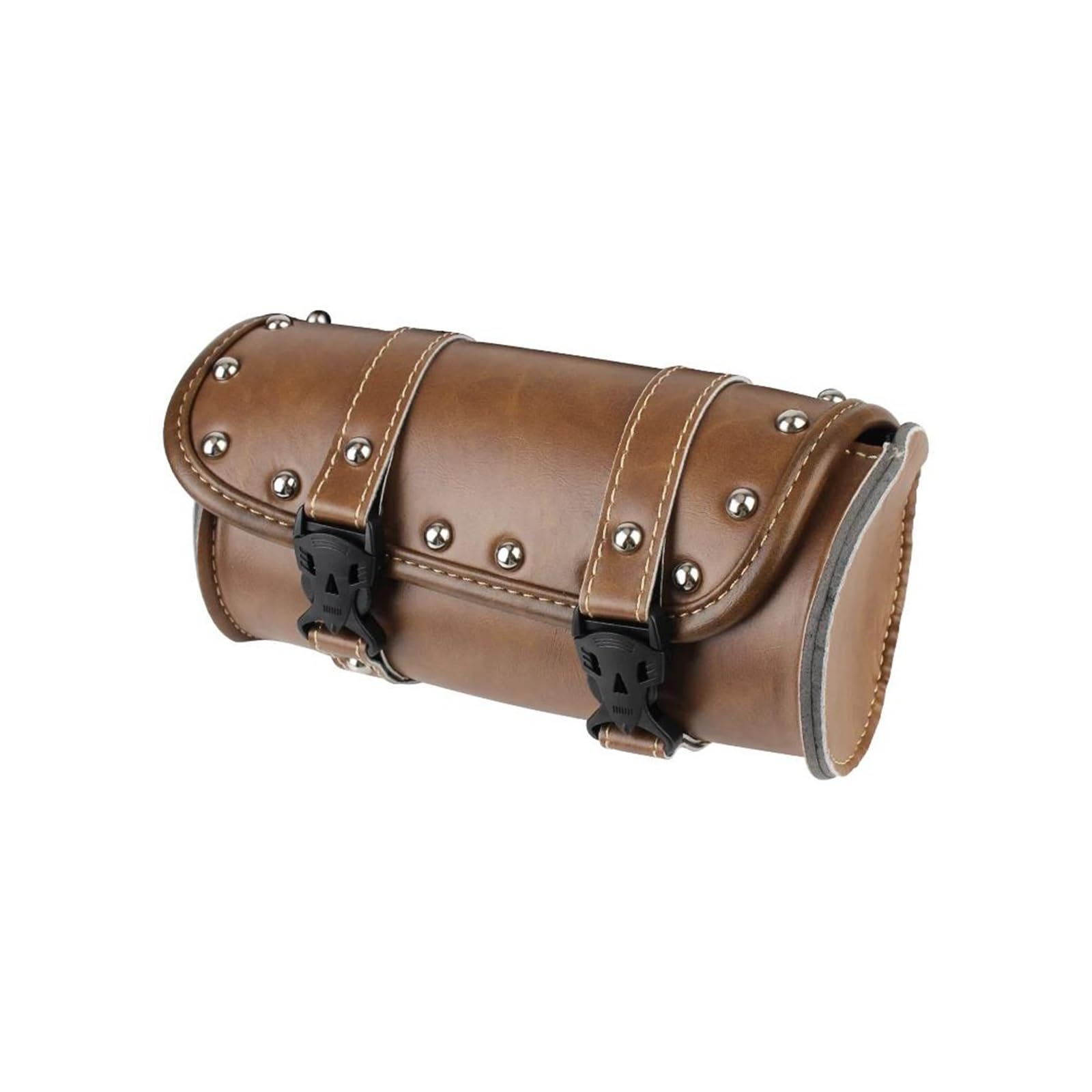 Leder & Satteltaschen Auto-Reparaturset, Leder-Satteltaschen, Aufbewahrungstaschen, Wasserdichte Satteltasche Mit Kleiner Kapazität, Motorrad-Satteltaschen, Seitliche Werkzeug-Hecktasche(Brown) von HRTLSS