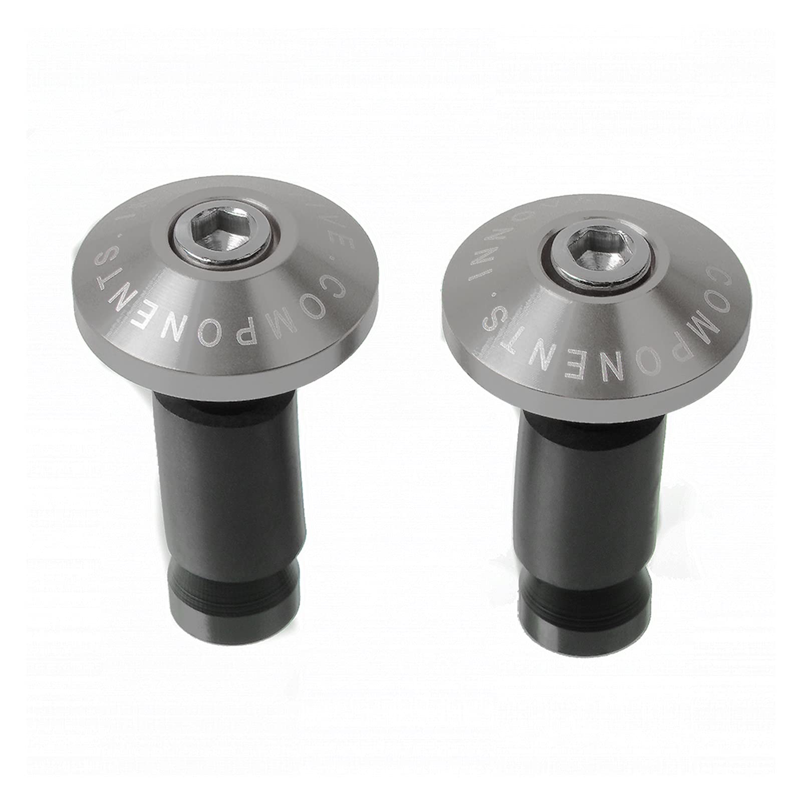 Motorrad-Slider-Lenkerende Universal Motorrad Lenkerenden Gewichte 22mm CNC Lenkergriffe Enden Stecker Für Hon-da CRF250L CR250R XR650L CRF 250L CR 250R (Color : Grey, Size : 7/8" 22mm) von HRTLSS