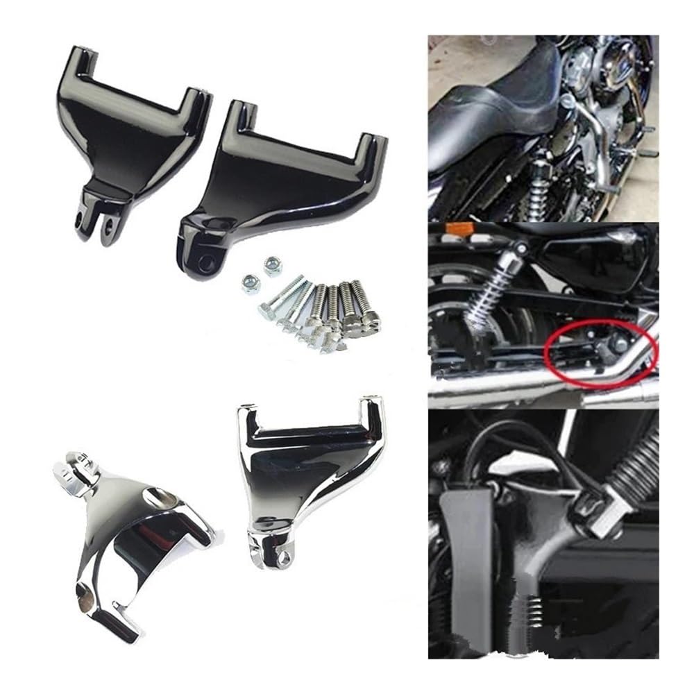 vordere Fußrasten Aluminium Fußrasten Unterstützung Halterung Für 883 1200 Für XL883 Für XL1200 Für Sportster 2004-2013 Motorrad Fußstütze Peg Montage Kit von HRTLSS