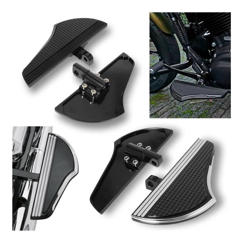 vordere Fußrasten Motorrad-Vorderfußstütze Für Den Fahrer Für Für Touring Für Road Für King Für Street Für Glide Für FLH Für Softail Für Slim Für Dyna 2000–2021 von HRTLSS