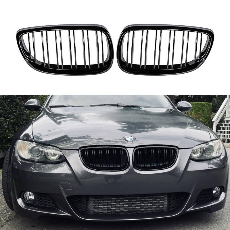 Gloss Black Kühlergrill für 3 Series E92 E93 M3 2006-2009 Nieren Doppel Bar Front Grille von HSDOMTO