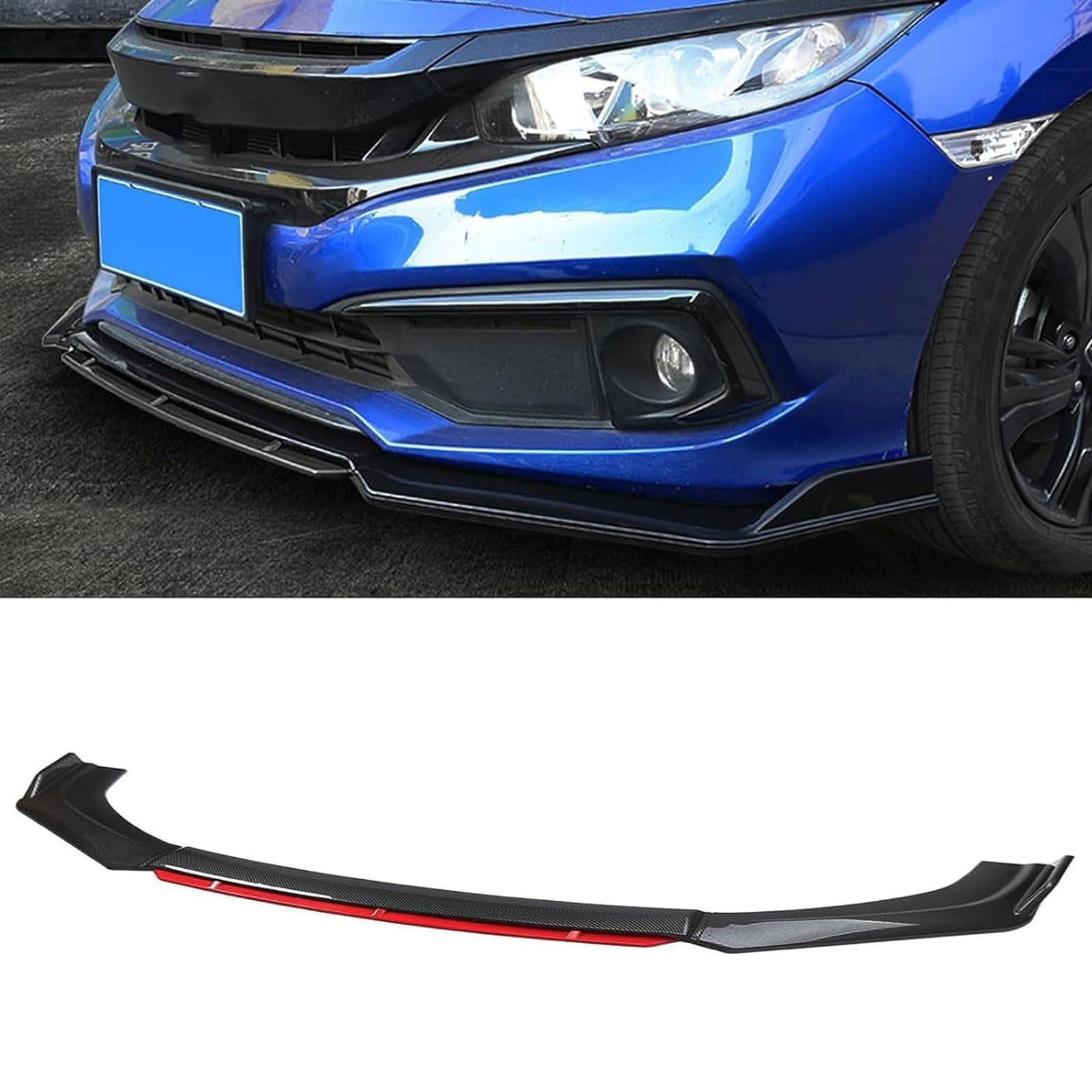 Frontspoiler Lippe Spoilerlippe Splitter Für Benz Classe A V177 2018-2022 2023 2024, Frontschürze Spoiler Frontspoilerlippe Tuning Auto zubehör,B von HSDPZQ