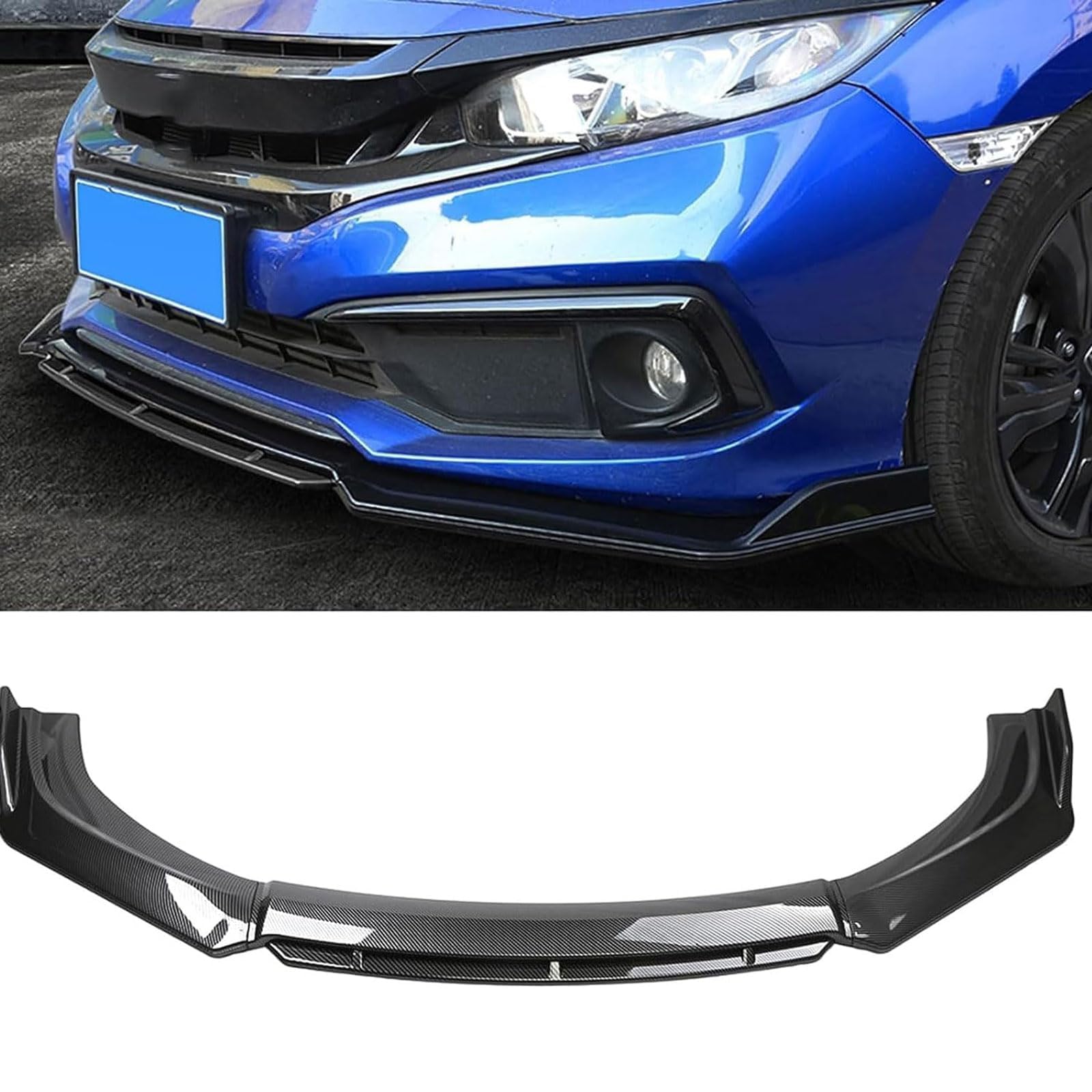 Frontspoiler Lippe Spoilerlippe Splitter Für Skoda Octavia Sedan Hatchback NX3 5E3 1Z3 1U2 1997-2024, Frontschürze Spoiler Frontspoilerlippe Tuning Auto zubehör,B von HSDPZQ