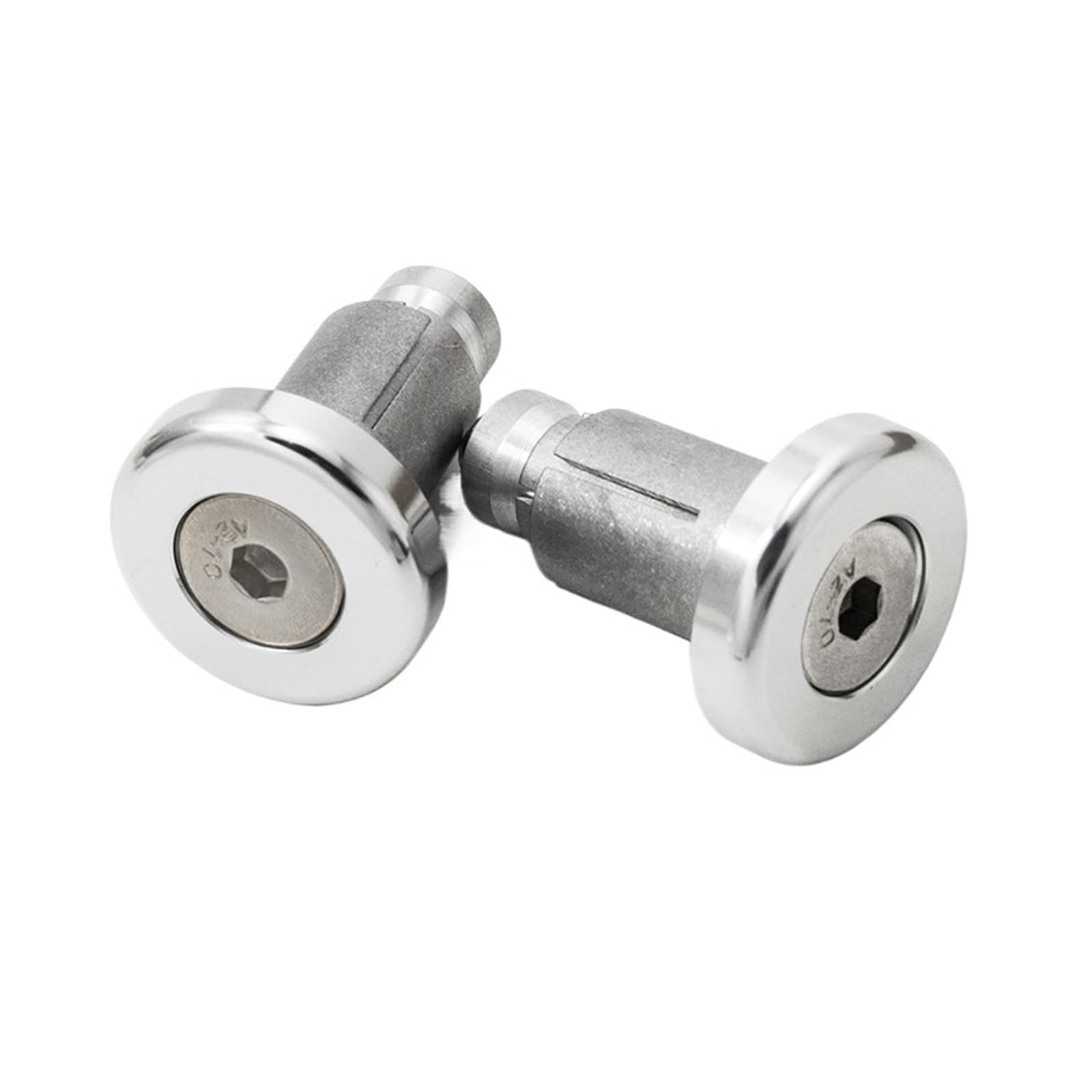 Motorrad Lenkerenden Stecker 13,5-18mm Motorrad Universal Aluminium Legierung CNC Lenker Silber Balance Block Bar End Kappe Mit Dia 22mm von HSDYRNVLPH