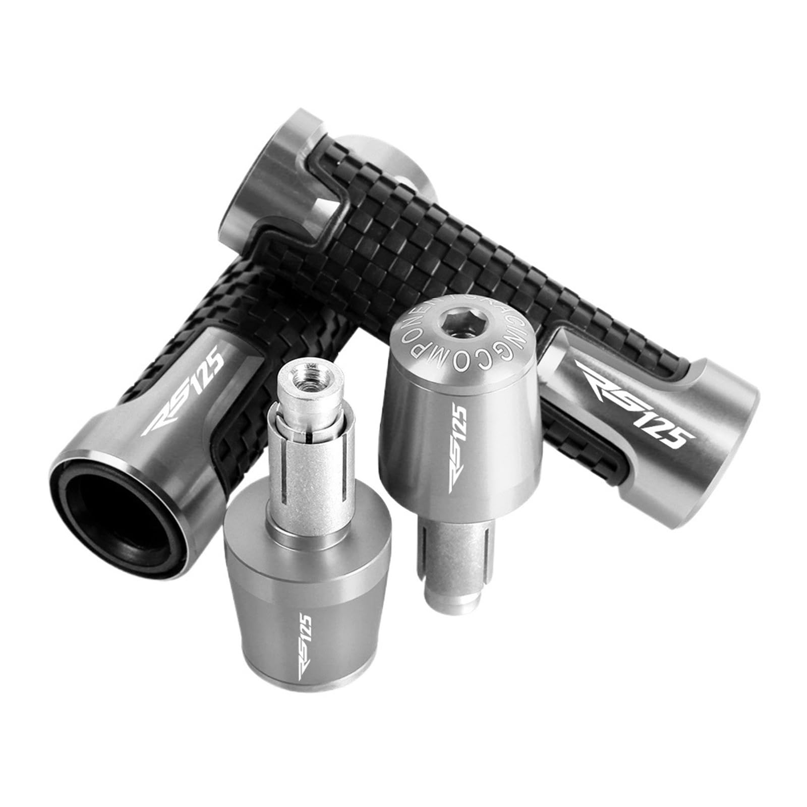 Motorrad Lenkerenden Stecker 7/8 ''Anti-Slip Grip Hand Motorrad Lenker Griff Bar Griffe End Stecker FÜR APR&Ilia RS125 2010 2011 2012 2013 2014 2017 2018 von HSDYRNVLPH