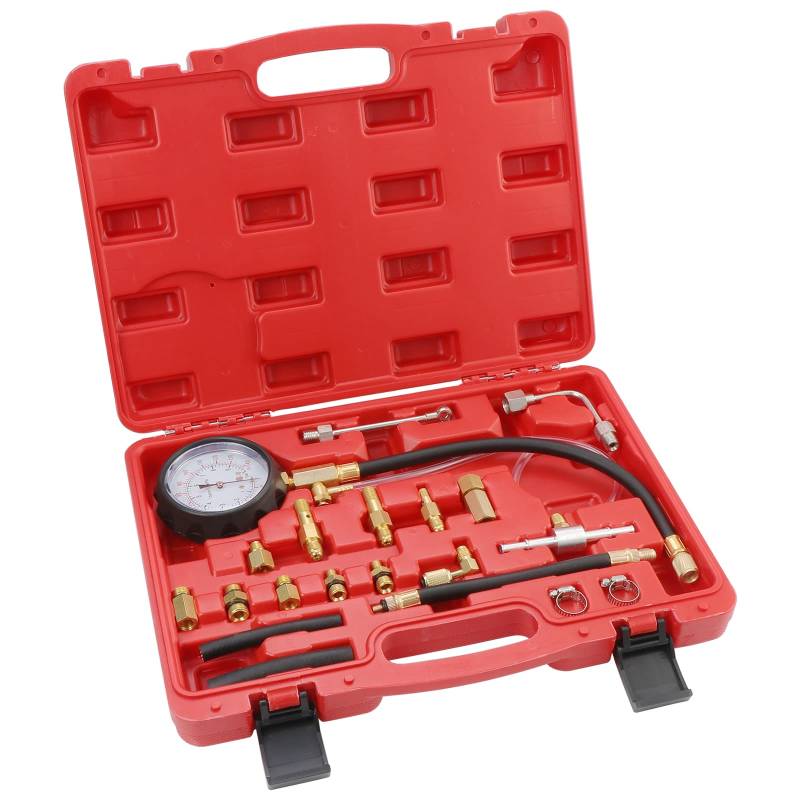 HSEAMALL Kraftstoffpumpen-Drucktester, Fuel Injection Pump Diagnostic Tool,0-140PSI Fuel Pressure Gauge Kit,Car Gasoline Oil Injector Test Manometer Tool Set for Auto Truck SUV Motorcycle ATV RV von HSEAMALL