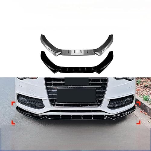 Frontstoßstange Lippe für Audi A5 S5 8T Sline 2012-2017, Frontstoßstange Spoiler Lippe Karosserie Kit Diffusor Splitter,Carbon Fiber Pattern von HSHTTKL