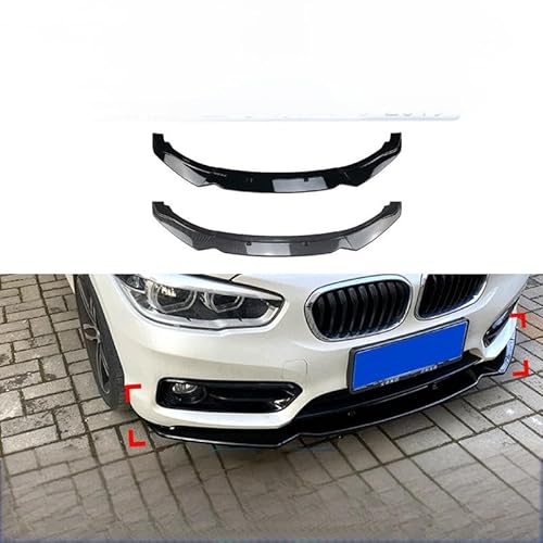 Frontstoßstange Lippe für BMW 1 Series F20 F21 116i 118i 120i 2011-2019, Frontstoßstange Spoiler Lippe Karosserie Kit Diffusor Splitter,Bright Black von HSHTTKL