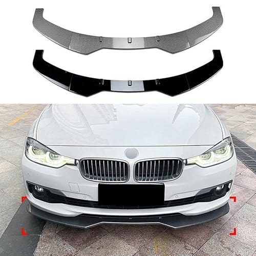 Frontstoßstange Lippe für BMW 3 Series F30 F31 2013-2019, Frontstoßstange Spoiler Lippe Karosserie Kit Diffusor Splitter,Carbon Fiber Pattern von HSHTTKL