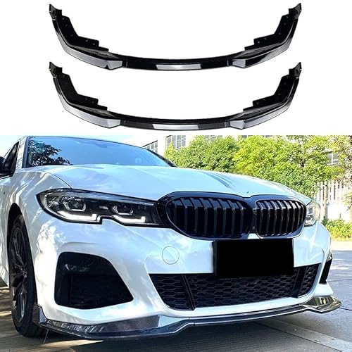 Frontstoßstange Lippe für BMW 3 Series G20 M Pack 320i 330i 2019-2022, Frontstoßstange Spoiler Lippe Karosserie Kit Diffusor Splitter,Carbon Fiber Pattern von HSHTTKL