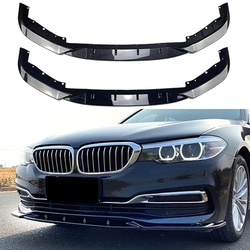 Frontstoßstange Lippe für BMW 5 Series G30 525i 530i 2017-2020, Frontstoßstange Spoiler Lippe Karosserie Kit Diffusor Splitter,Carbon Fiber Pattern von HSHTTKL