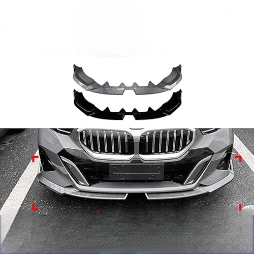 Frontstoßstange Lippe für BMW 5 Series i5 g60 g61 M Sport 2024+, Frontstoßstange Spoiler Lippe Karosserie Kit Diffusor Splitter,Carbon Fiber Pattern von HSHTTKL