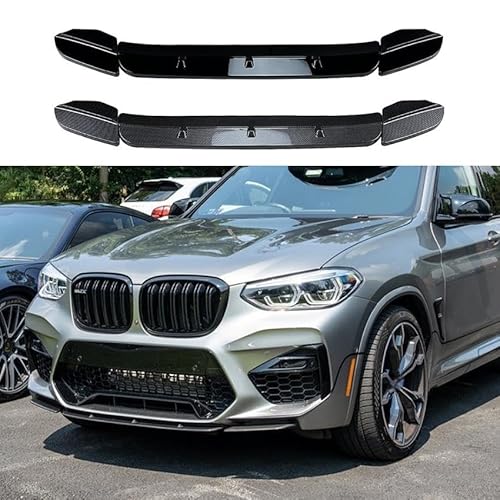 Frontstoßstange Lippe für BMW X3M X4M F97 F98 2019-2021, Frontstoßstange Spoiler Lippe Karosserie Kit Diffusor Splitter,Carbon Fiber Pattern von HSHTTKL