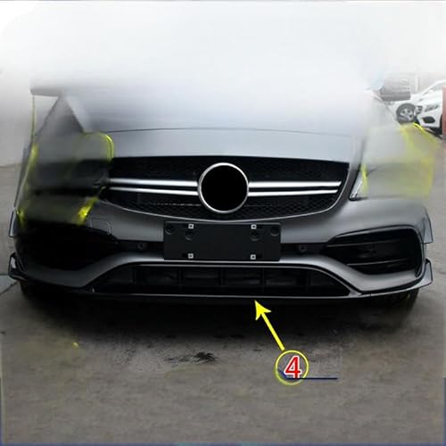 Frontstoßstange Lippe für Mercedes Benz A-Class W176 A45 2016-2018, Frontstoßstange Spoiler Lippe Karosserie Kit Diffusor Splitter von HSHTTKL