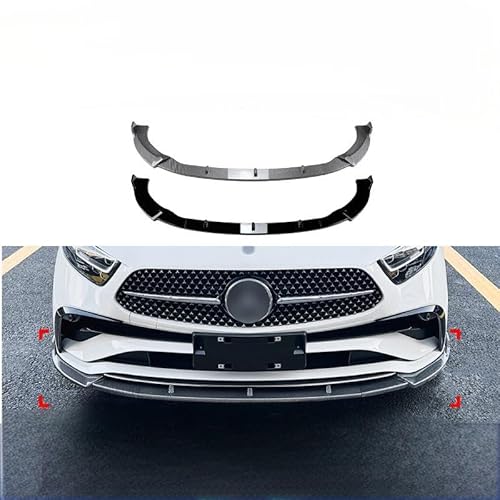 Frontstoßstange Lippe für Mercedes Benz CLS-Class C257 2022+, Frontstoßstange Spoiler Lippe Karosserie Kit Diffusor Splitter,Bright Black von HSHTTKL