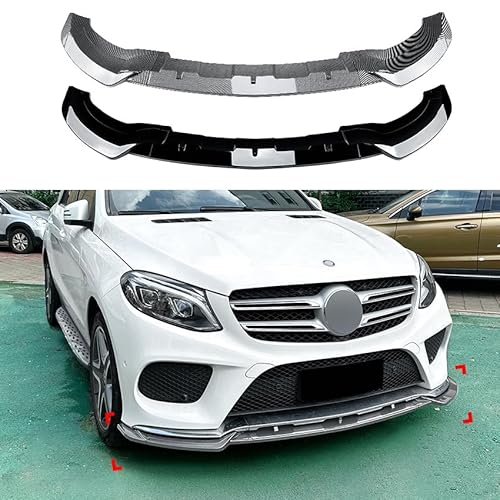 Frontstoßstange Lippe für Mercedes-Benz GLE-Class W166 GLE Coupe C292 2015-2018, Frontstoßstange Spoiler Lippe Karosserie Kit Diffusor Splitter,Bright Black von HSHTTKL