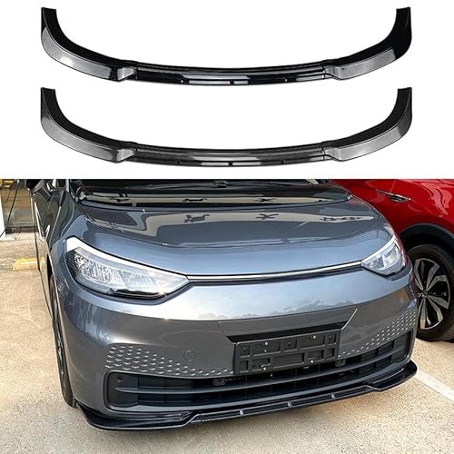 Frontstoßstange Lippe für VW ID.3 2019+, Frontstoßstange Spoiler Lippe Karosserie Kit Diffusor Splitter,Bright Black von HSHTTKL