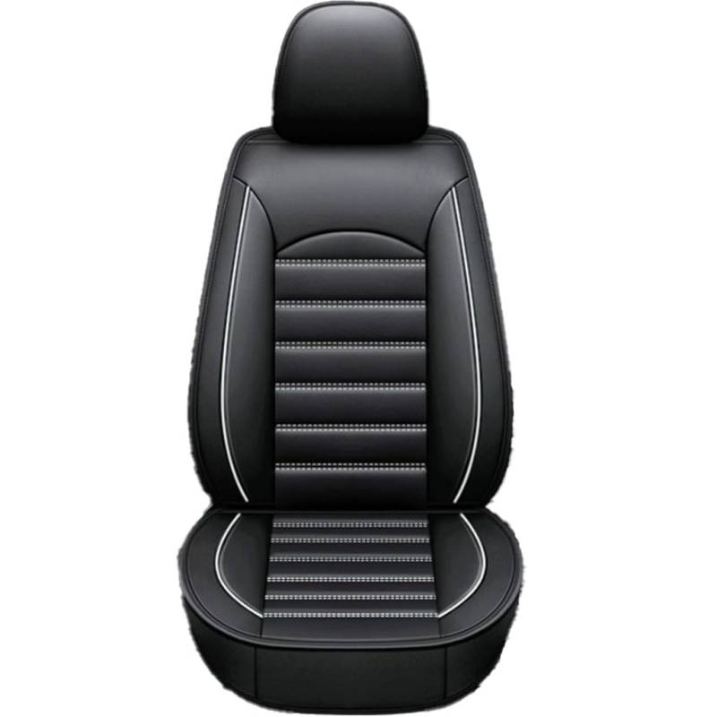 HSJDHNCS Auto-Sitzbezug Komplettset für Ford Fiesta MK7 2011-2017,Auto Sitzschoner Autositzbezüge Auto-Zubehör Innenraum,A-Black and White von HSJDHNCS