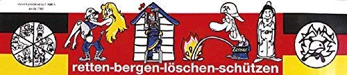 Auto-Aufkleber - Feuerwehr retten-bergen-löschen-schützen - Gr. ca. 26,5 x 8,5cm - 307768 von HSK