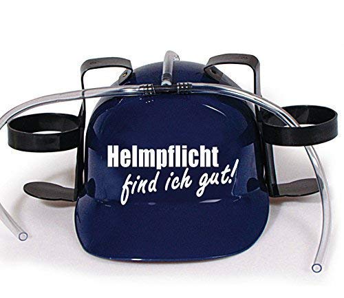Trinkhelm Spaßhelm mit Printmotiv - Helmfplicht find ich gut - 11844 - versch. Farben zur Wahl Farbe blau von HSK