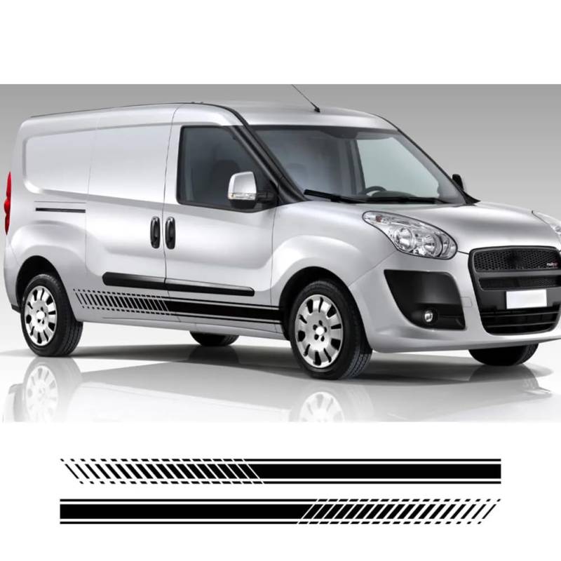 2 STÜCKE Autoaufkleber, für FIAT, für Doblo Cargo Panorama, für Vauxhall, für Opel Combo Camper Van Grafiken Vinyl Aufkleber Tuning Autozubehör von HSLGYFUS